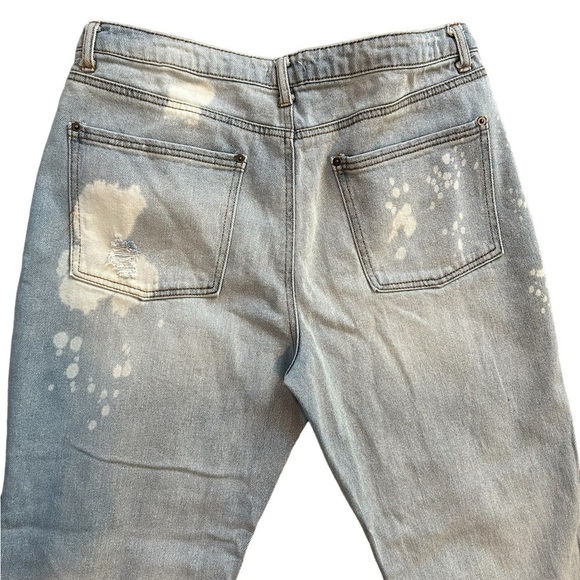 GB Juniors Jeans size 13 high rise crop boot cut bleach design - Picture 3 of 12